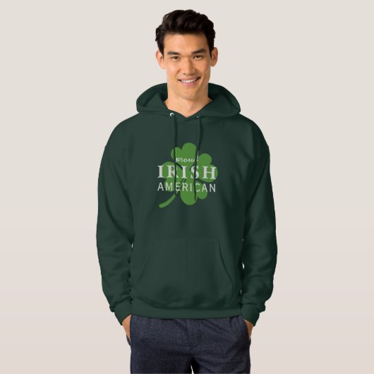Trotse Ierse Amerikaanse St. Patrick's Day Hoodie (Voorkant volledig)