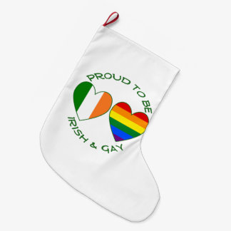 Trotse Ierse en Gay Hart Vlaggen Pride en Ierland  Grote Kerstsok