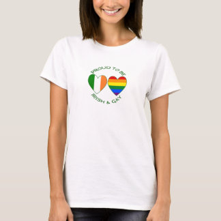 Trotse Ierse en Gay Hart Vlaggen Pride en Ierland  T-shirt