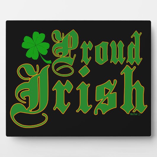 Trotse Ierse plaques Fotoplaat (Voorkant)
