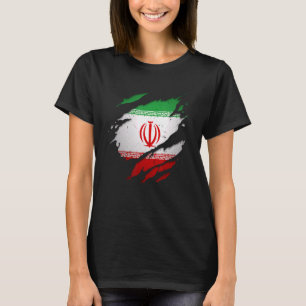 Trotse Iraanse gescheurde Iraanse vlag T-shirt