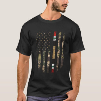 Trotse Irak oorlog veteraan Camo Amerikaanse vlag  T-shirt