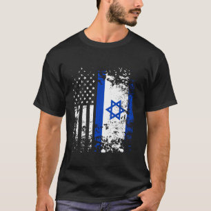 Trotse Israëlische VS vlag Patriottische trots is T-shirt