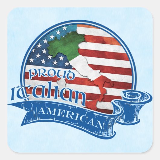 Trotse Italiaans Amerikaans Sticker Set (Voorkant)