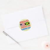 Trotse Jamaicaanse Amerikaan Ronde Sticker (Envelop)