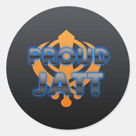 Trotse Jatt, Jatt trots Ronde Sticker (Voorkant)