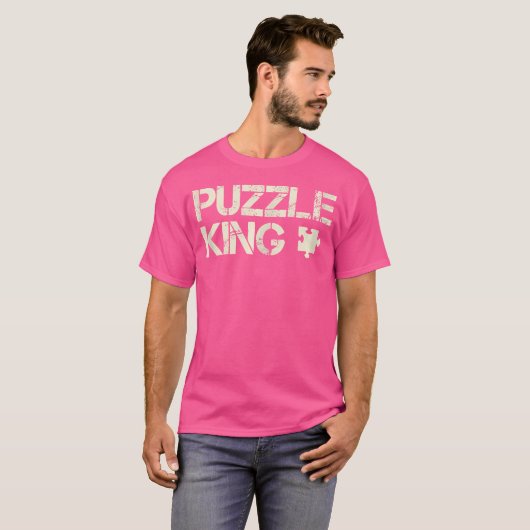 Trotse Jigsaw Puzzel King Gifts Liefhebber Puzzel T-shirt (Voorkant volledig)