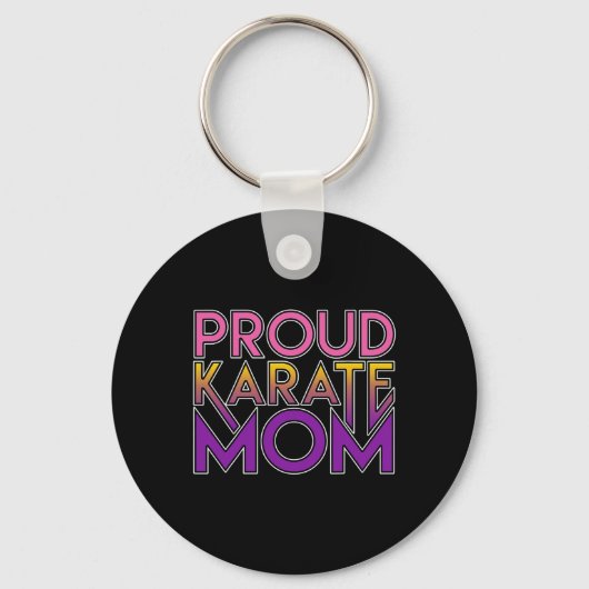 Trotse Karate Mama Martial Arts Gift Sleutelhanger (Voorkant)