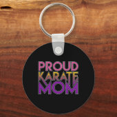 Trotse Karate Mama Martial Arts Gift Sleutelhanger (Voorkant)
