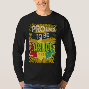 Trotse kassamedewerker burger Beroep carrière werk T-shirt