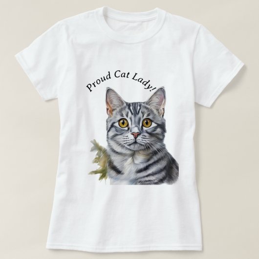 Trotse kat dame t-shirt (Design voorkant)