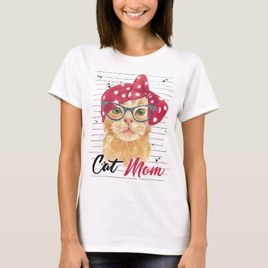 Trotse kat moeder T-shirt | Perfect cadeau voor ka (Voorkant)