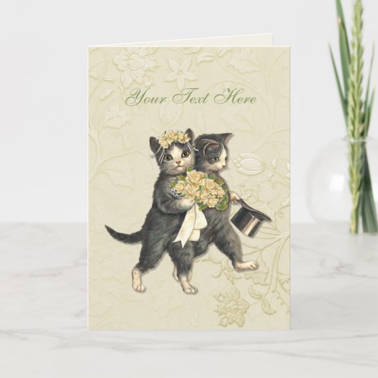 Trotse Katten Bruiloft Aankondiging (Voorkant)