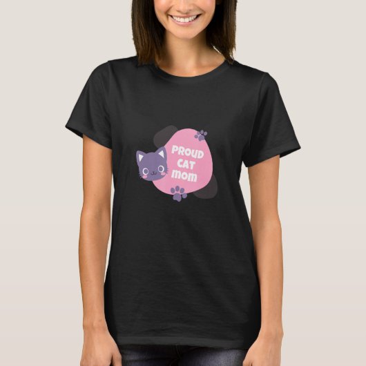 Trotse Kattenmoeder  Dier T-shirt (Voorkant)