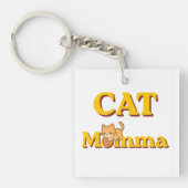 Trotse Kattenmoeder Moederdag Dubbelzijdig Sleutelhanger (Voorkant)