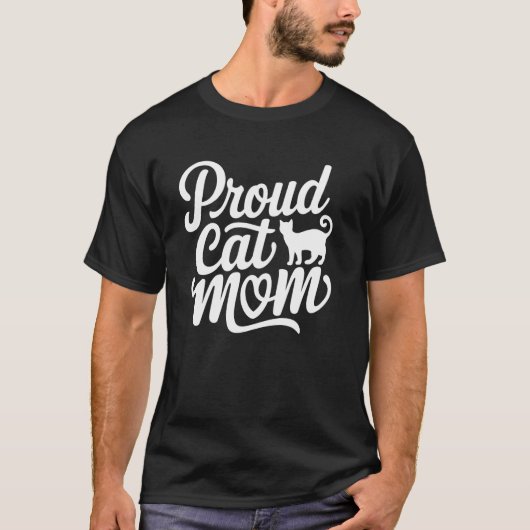 Trotse Kattenmoeder T-shirt (Voorkant)