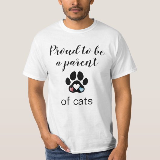 Trotse kattenouder t-shirt (Voorkant)