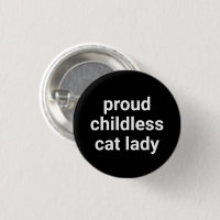 Trotse kinderloze kat dame moderne typografie grap