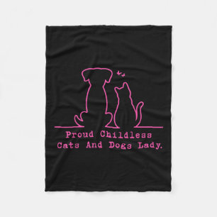 Trotse kinderloze katten en honden Vrouwe  vrouwen Fleece Deken