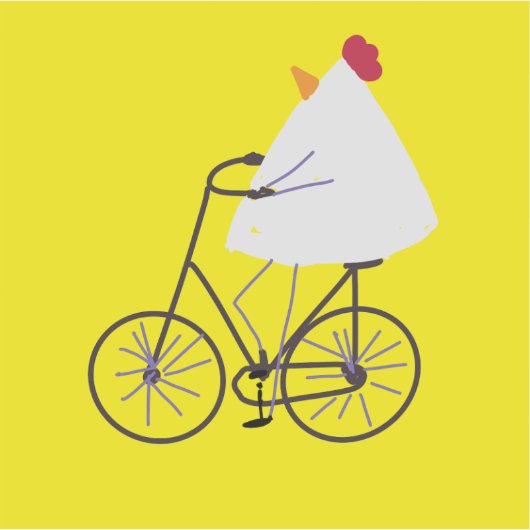 Trotse kippenbiker sticker (Voorkant)