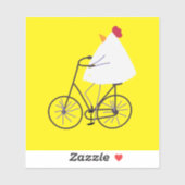 Trotse kippenbiker sticker (Vel)