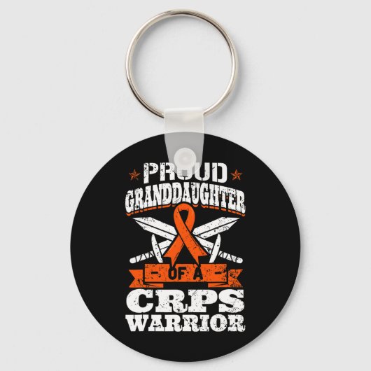 Trotse kleindochter van een CRPS-krijger RSD Aware Sleutelhanger (Voorkant)
