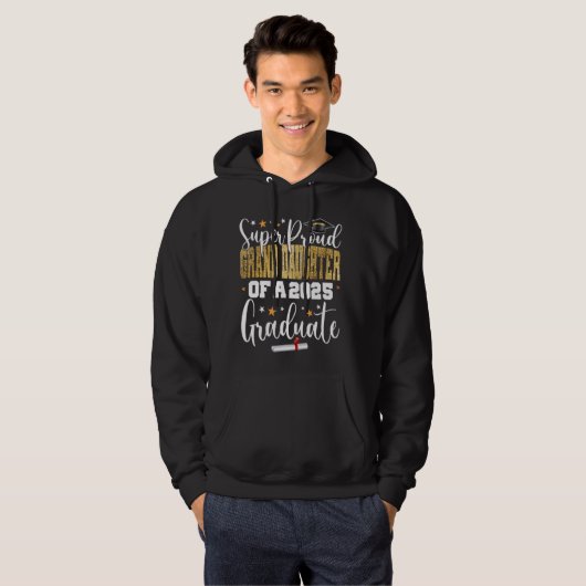 Trotse kleindochter van een klasse van 2025 Afstud Hoodie (Voorkant volledig)