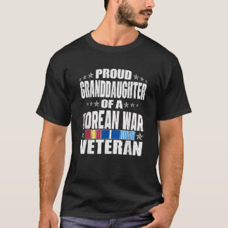 Trotse kleindochter van een Koreaanse Oorlog Veter T-shirt