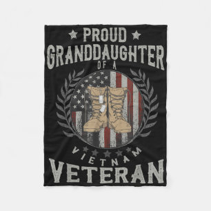 Trotse kleindochter van een Vietnam veteraan Fleece Deken