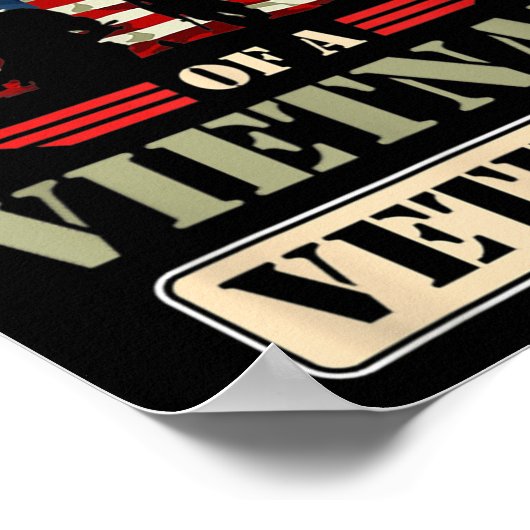 Trotse kleindochter van een Vietnam-veteraan-herde Poster (Hoek)