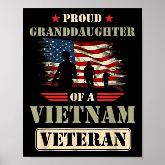 Trotse kleindochter van een Vietnam-veteraan-herde Poster (Voorkant)