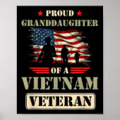 Trotse kleindochter van een Vietnam-veteraan memor Poster (Voorkant)