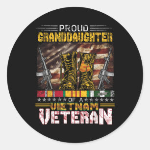 Trotse kleindochter van een Vietnamees veteraan Sh Ronde Sticker