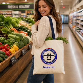 Trotse kleindochter van een vrouwelijke P-38-veter Tote Bag