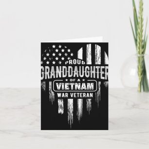 Trotse kleindochter Vietnam-oorlog Veteraan opa Gr Kaart