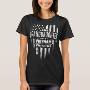 Trotse kleindochter Vietnam oorlog veteraan opa gr T-shirt