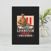 Trotse Kleinzoon Van Een Oorlogsveteraan Kaart (Staand voorkant)