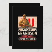 Trotse Kleinzoon Van Een Oorlogsveteraan Kaart (Voorkant / Achterkant)