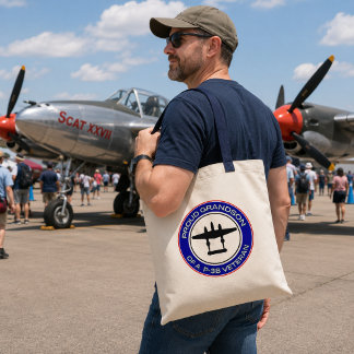 Trotse kleinzoon van een P-38-veteraan Tote Bag