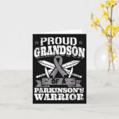 Trotse kleinzoon van een Parkinsons krijger PD Awa Kaart (Gele Bloem)