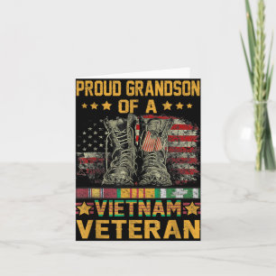 Trotse Kleinzoon Van Een Vietnam Veteraan Vlag Ame Kaart