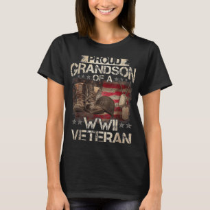 Trotse kleinzoon van een WO2 veteraan militaire fa T-shirt
