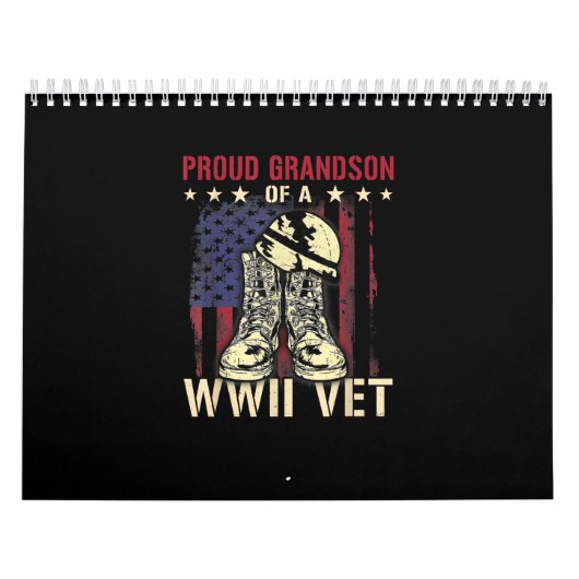 Trotse kleinzoon van een WWII Vet World War Gift Kalender (Hoes)