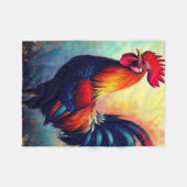 Trotse Kleurrijke Haan Fleece Deken (Voorkant (Horizontaal))