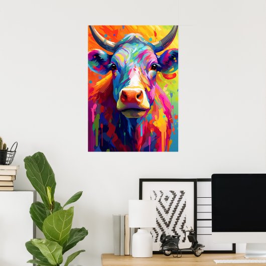 Trotse Koe, de belichaming van Bovine Pride Poster (Thuiskantoor)