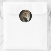 Trotse koning van het dierenrijk ronde sticker (Tas)