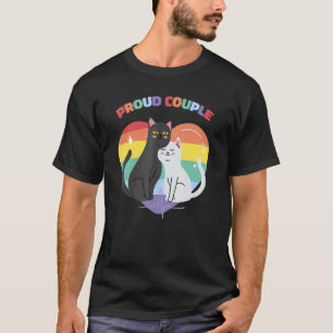 Trotse Koppel Kat Lgbt Homoseksueel Lesbisch Rege T-shirt