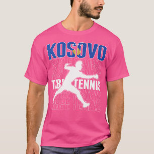 Trotse Kosovo tafeltennis fans Jersey Kosovaarse v T-shirt