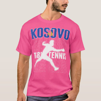 Trotse Kosovo tafeltennis fans Jersey Kosovaarse v T-shirt