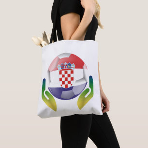 Trotse Kroatische Voetbalfan Kunst Tote Bag